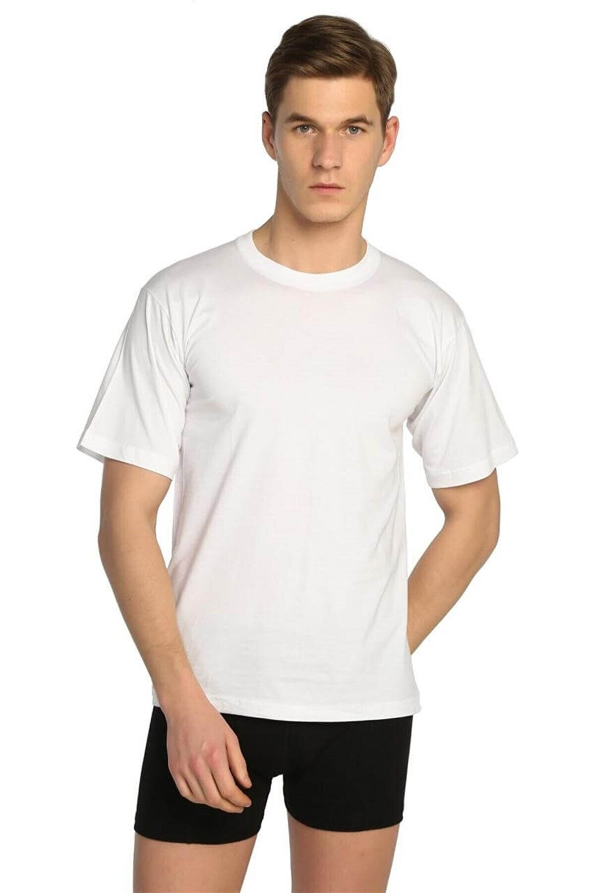 Pamuklu Sıfır Yaka Atlet Erkek Tutku 0105 - Beyaz