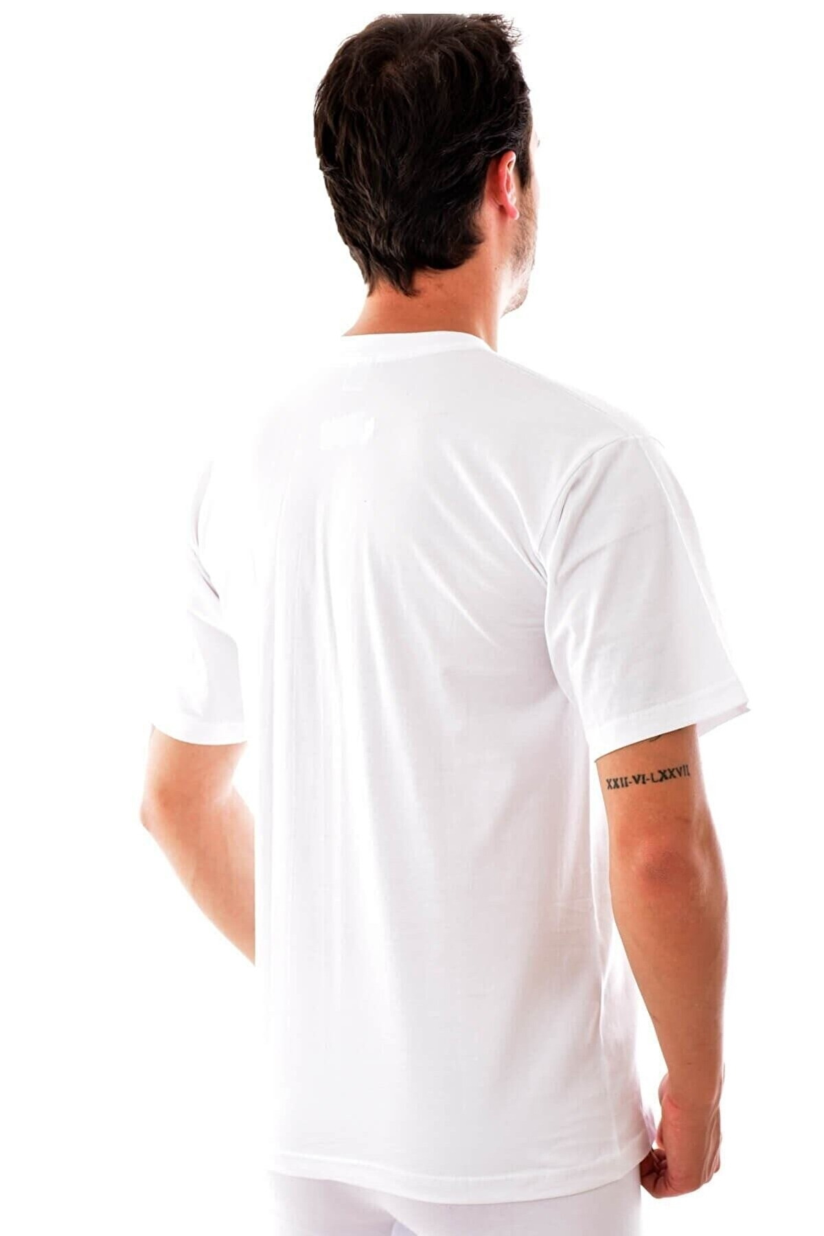 Pamuklu Sıfır Yaka Atlet Erkek Tutku 0105 - Beyaz