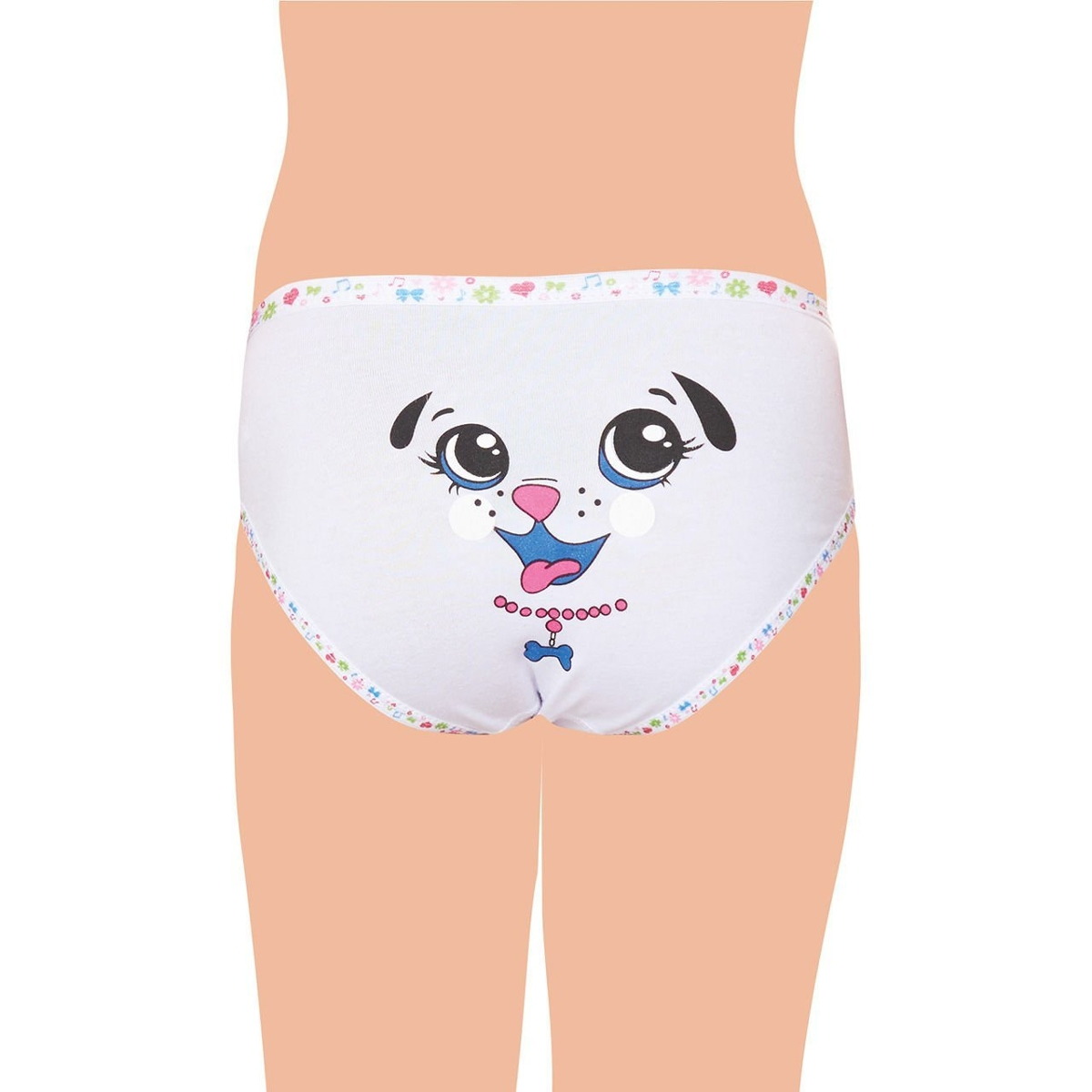 %100 Pamuklu Esnek Bel Lastikli Kız Çocuk Slip Külot Tutku 0833 - Asorti