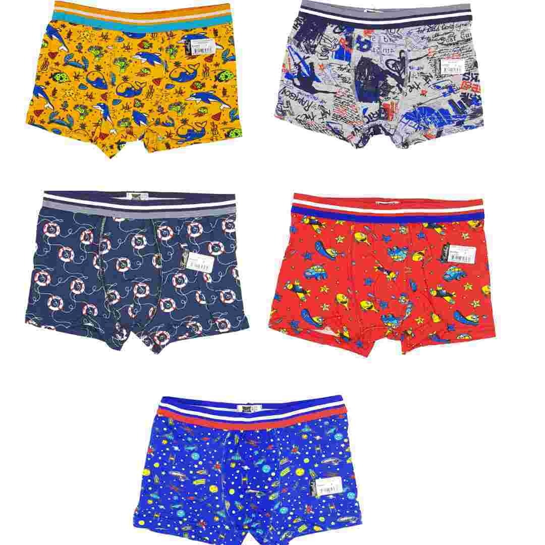 Tutku Pamuklu Eğlenceli Desenli Erkek Çocuk Boxer Tutku 0254 - Görsel 2