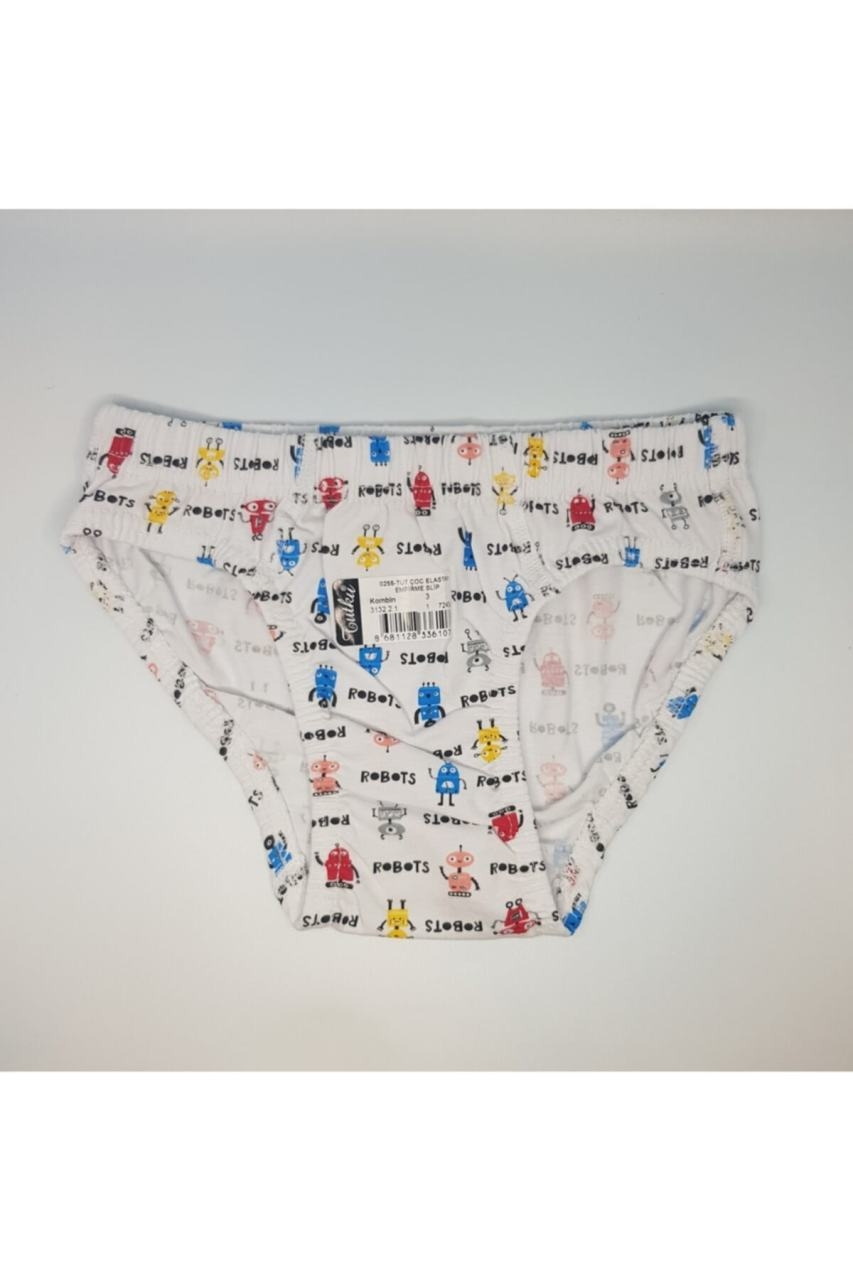 Pamuklu Asorti Erkek Çocuk Slip Külot Tutku 0255 - Asorti