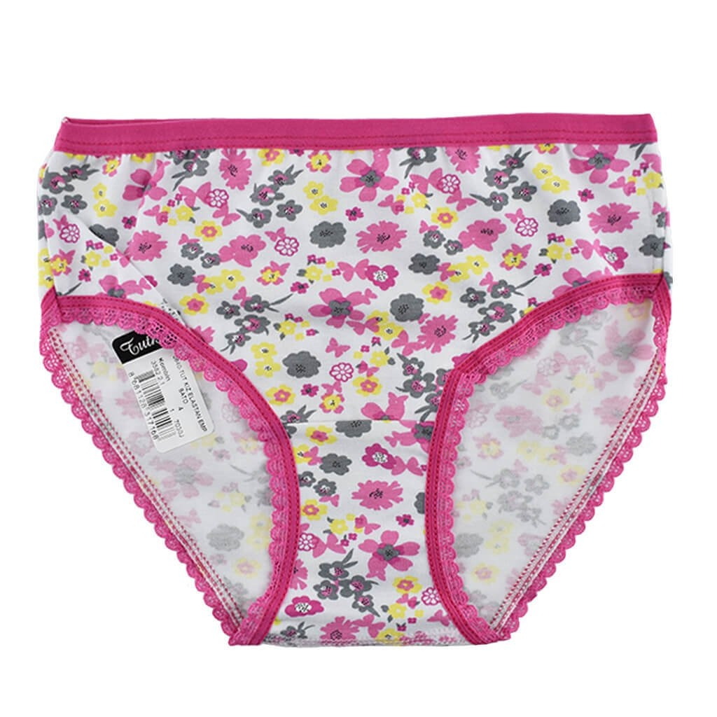 Tutku %100 Pamuklu Esnek Lastikli Kız Çocuk Slip Külot Tutku 0840 - Görsel 2
