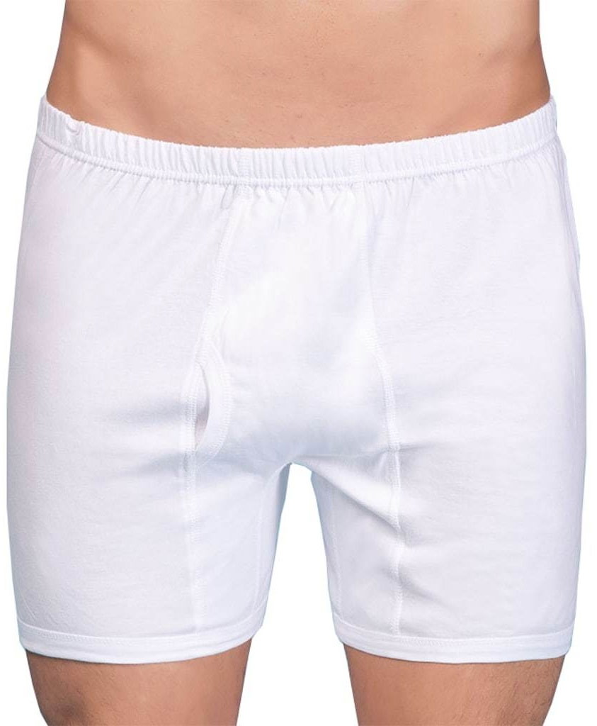 Pamuklu Esnek Bel Lastiği Arjantin Paçalı Erkek Boxer Tutku 1051 - Beyaz