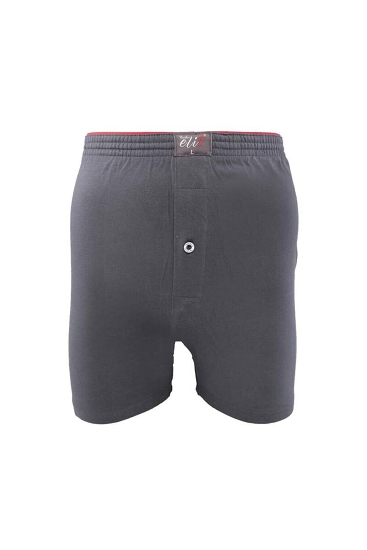 Pamuklu Düz Boxer Esnek Bel Tutku 1101 - Füme