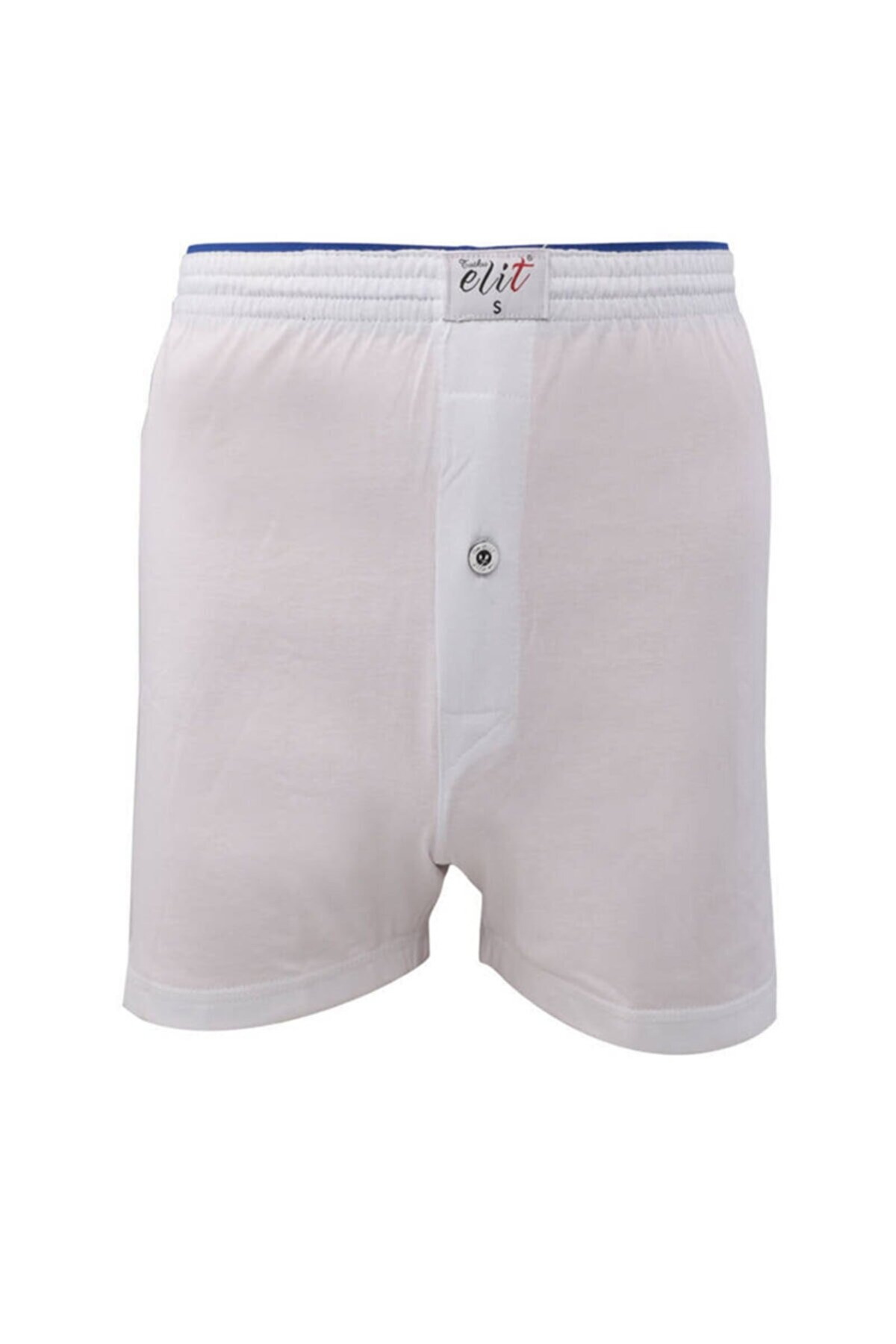 Pamuklu Düz Boxer Esnek Bel Tutku 1101 - Beyaz