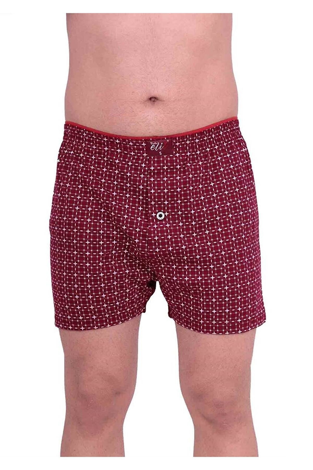Pamuklu Düz Dikiş Erkek Boxer Tutku 1102 - Bordo
