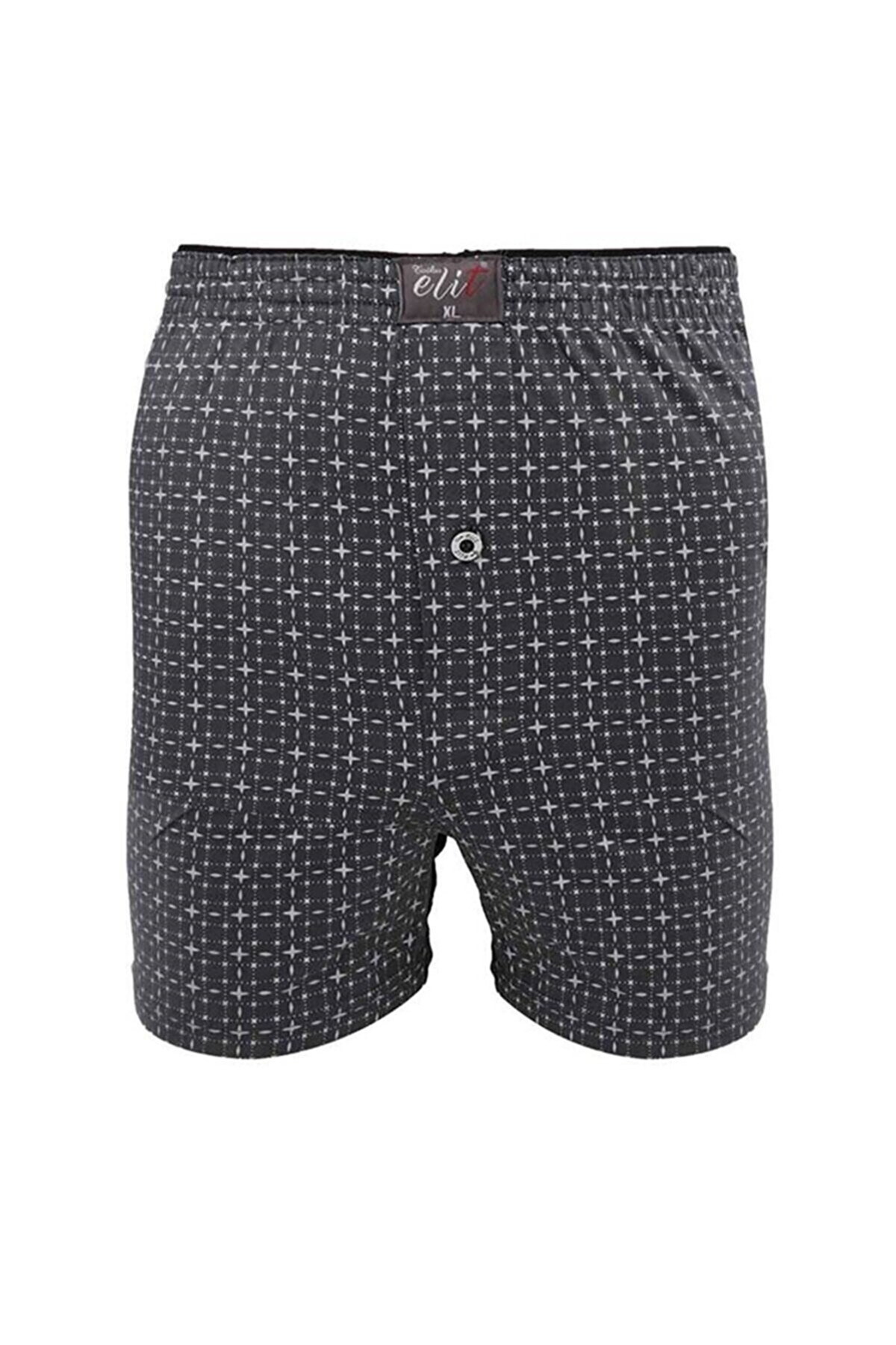 Pamuklu Düz Dikiş Erkek Boxer Tutku 1102 - Füme