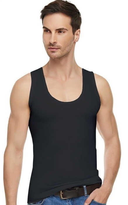 Modal Pamuklu V Yaka Erkek Atlet Tutku Elit 1201 - Siyah
