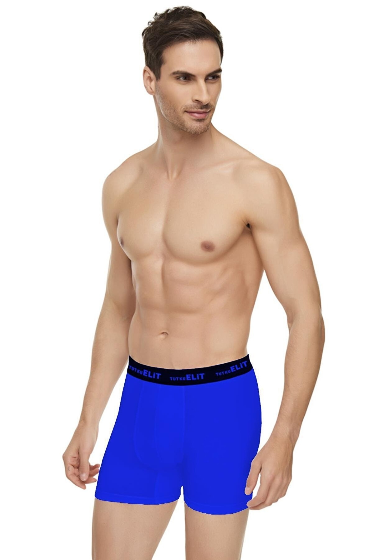 Modal Likralı Esnek Bel Boxer Tutku Elit 1252 - Saks Mavi