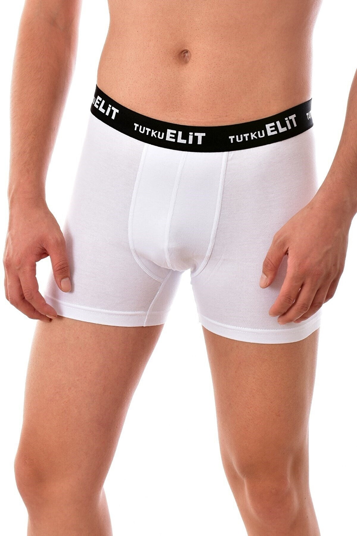 Modal Likralı Esnek Bel Boxer Tutku Elit 1252 - Beyaz