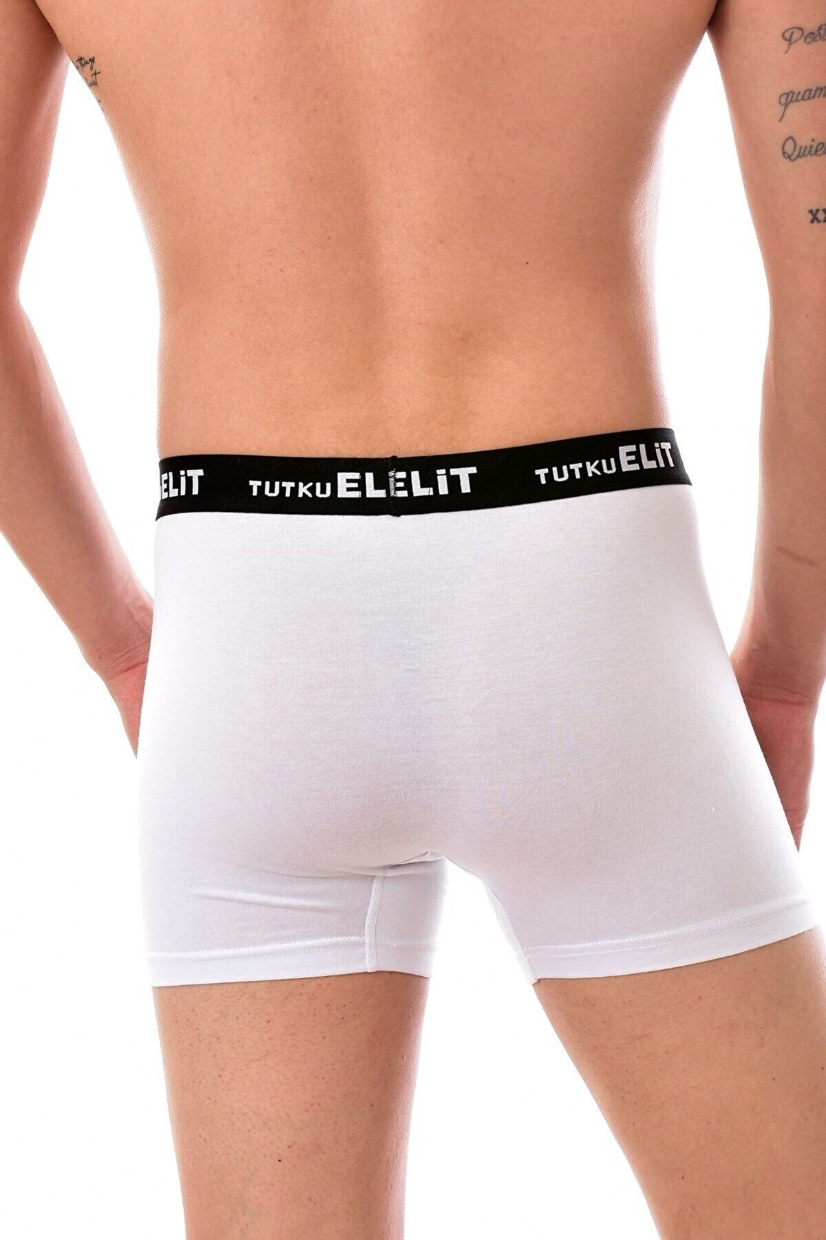 Modal Likralı Esnek Bel Boxer Tutku Elit 1252 - Beyaz