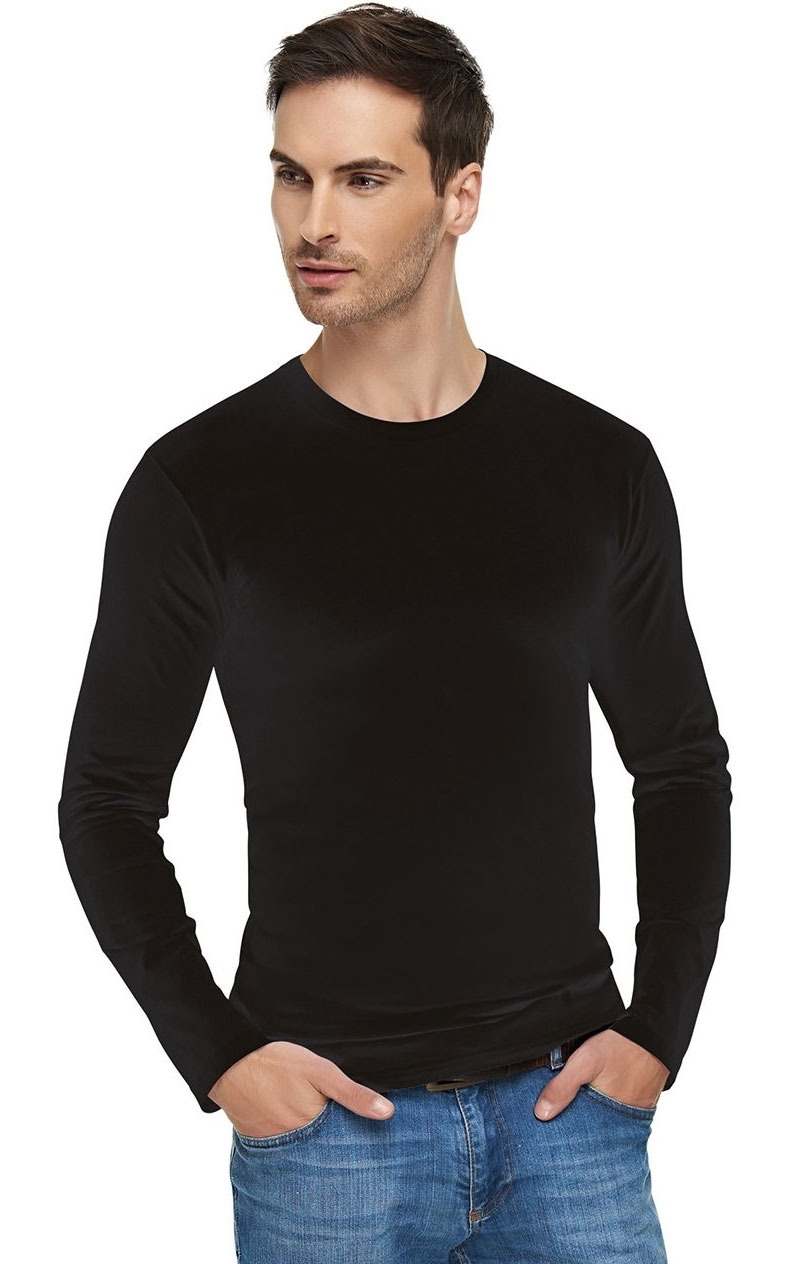 Uzun Kollu Pamuklu Erkek Atlet Tutku Elit 1302 - Siyah