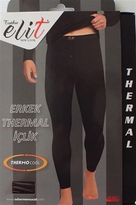 Erkek Termal Alt Fırçalı İç Yüzey Polyester Elastan Tutku 1306 - Siyah