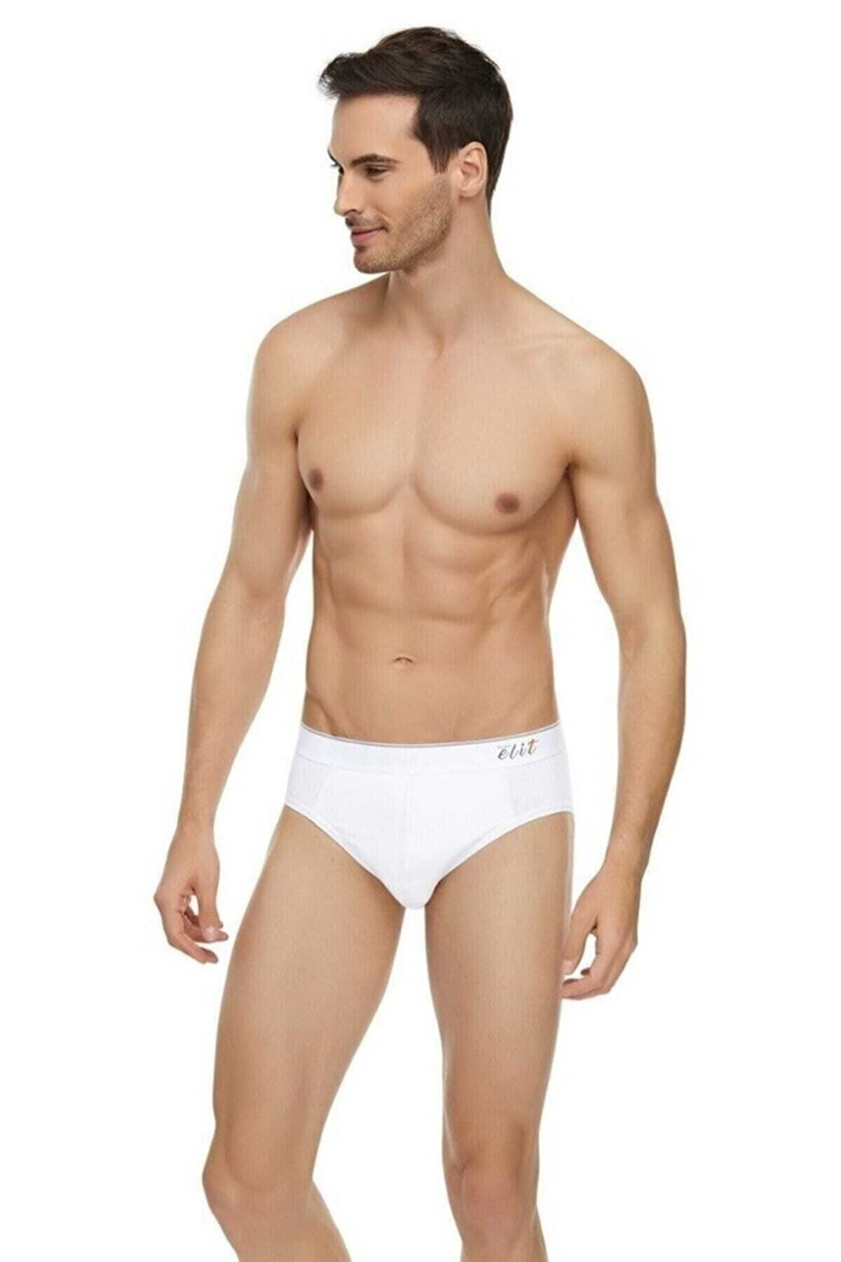 Pamuklu Elastik İnce Bel Slip Külot Tutku Elit 1351 - Beyaz