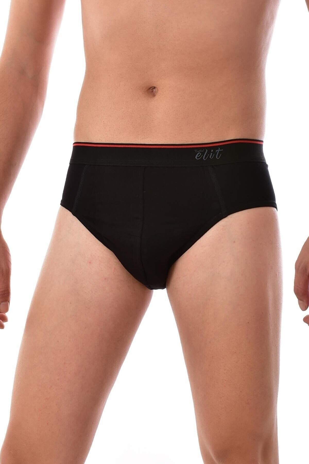 Pamuklu Elastik İnce Bel Slip Külot Tutku Elit 1351 - Siyah