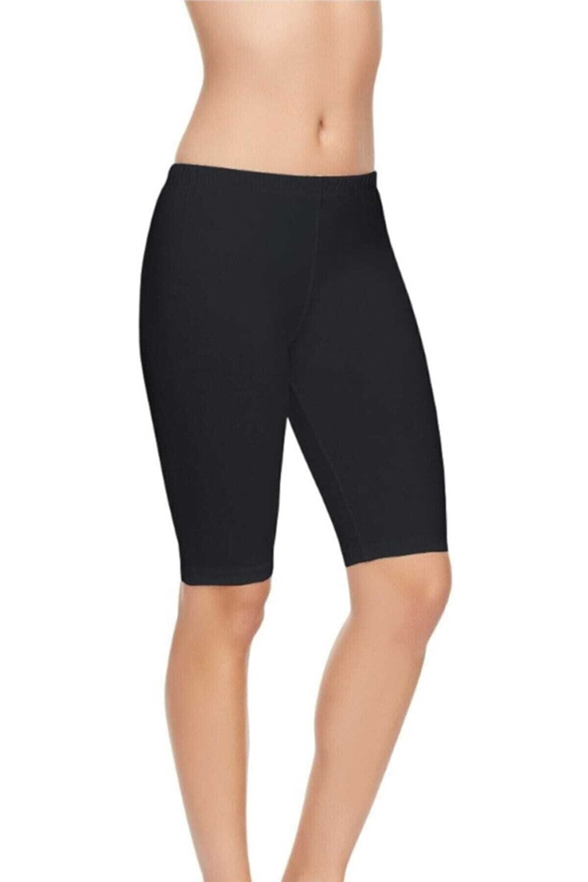 Yüksek Bel Esnek Kadın Kısa Tayt Tutku Elit 2103 - Siyah