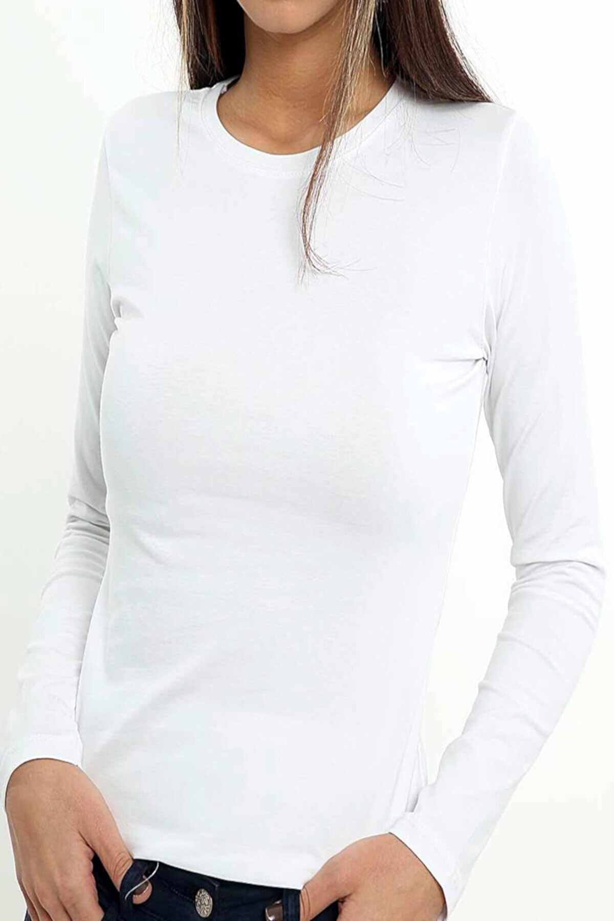 Tek Parça Esnek Yaka Body Tutku Elit 2203 - Beyaz