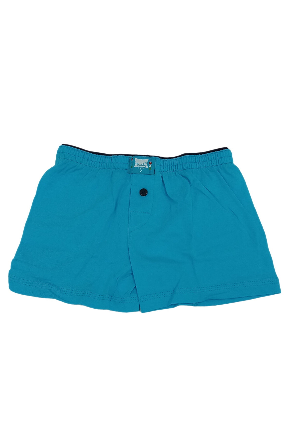 Pamuklu Doku ve Esnek Bel Lastiği Erkek Çocuk Boxer Tutku 0139 - Turkuaz