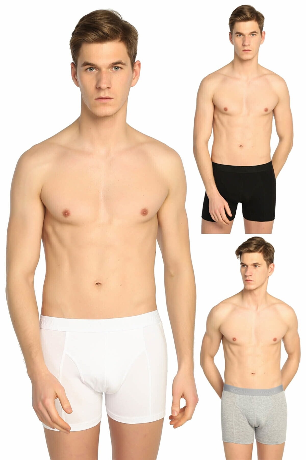 Likralı Yumuşak Boxer Tutku 0114 - Beyaz