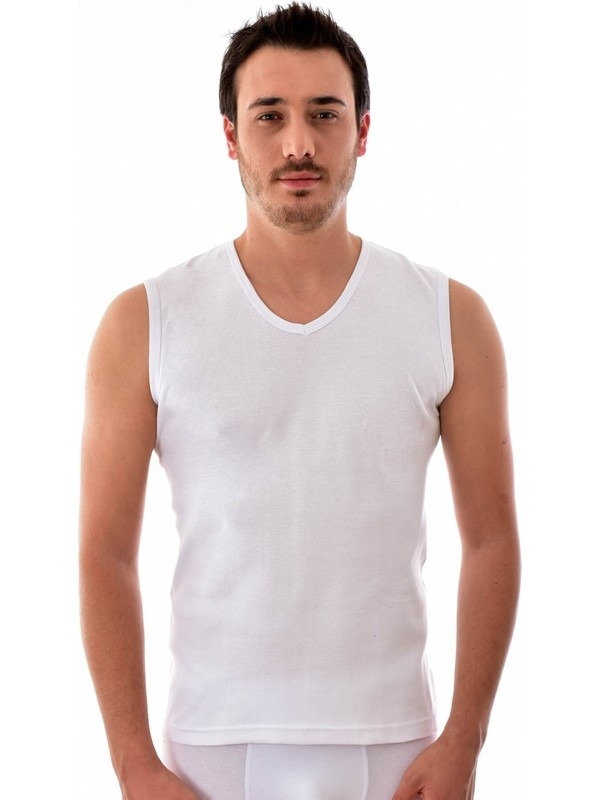 Ribana Kesim V Yaka Atlet Tutku 0401 - Beyaz