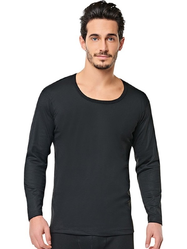 Fırçalı İç Yüzeyli Termal Fanila Siyah Tutku 0126 - Siyah