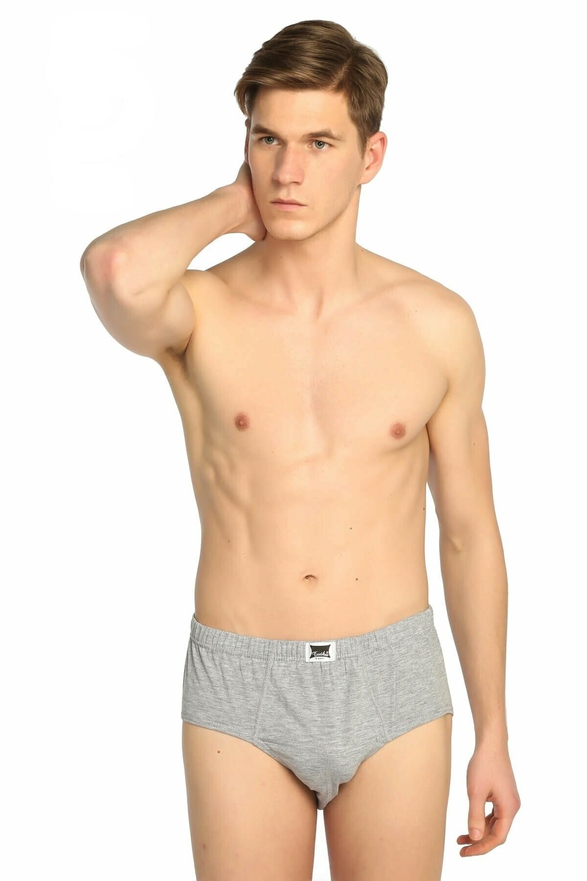 Pamuklu Kompakt Kesim Erkek Slip Külot Tutku 0109 - Gri