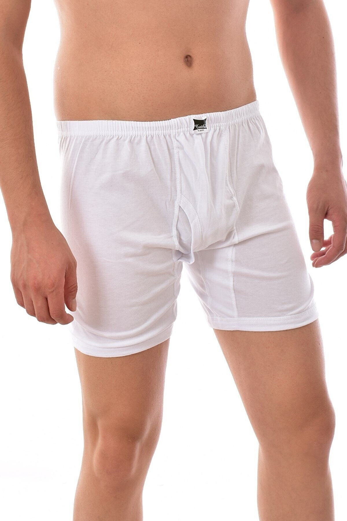 Tutku Ribana Paçalı Pamuklu Boxer Şort Tutku 0111 - Görsel 5