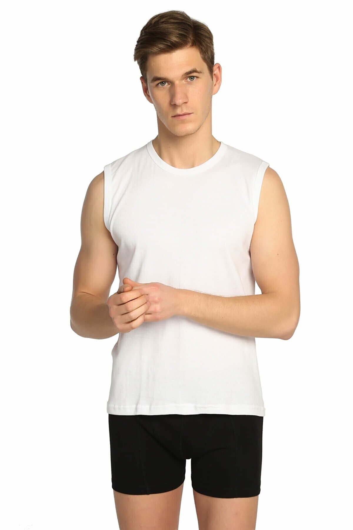 Ribana Kesim Sıfır Kol Atlet Tutku 0108 - Beyaz