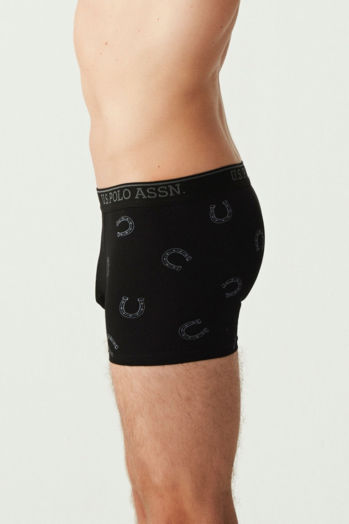 Pamuklu Esnek Bel Lastiği 3 Lü Erkek Boxer Us. POLO Assn. 80304 - Görsel