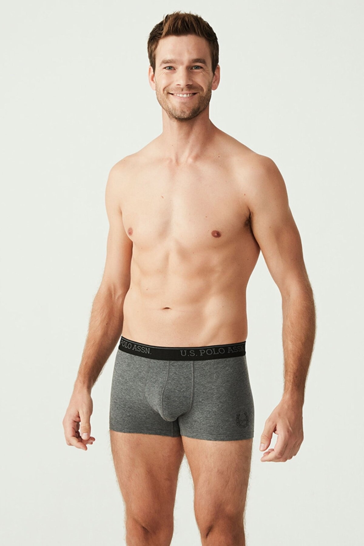 Pamuklu Esnek Bel Lastiği 3 Lü Erkek Boxer Us. POLO Assn. 80304 - Görsel