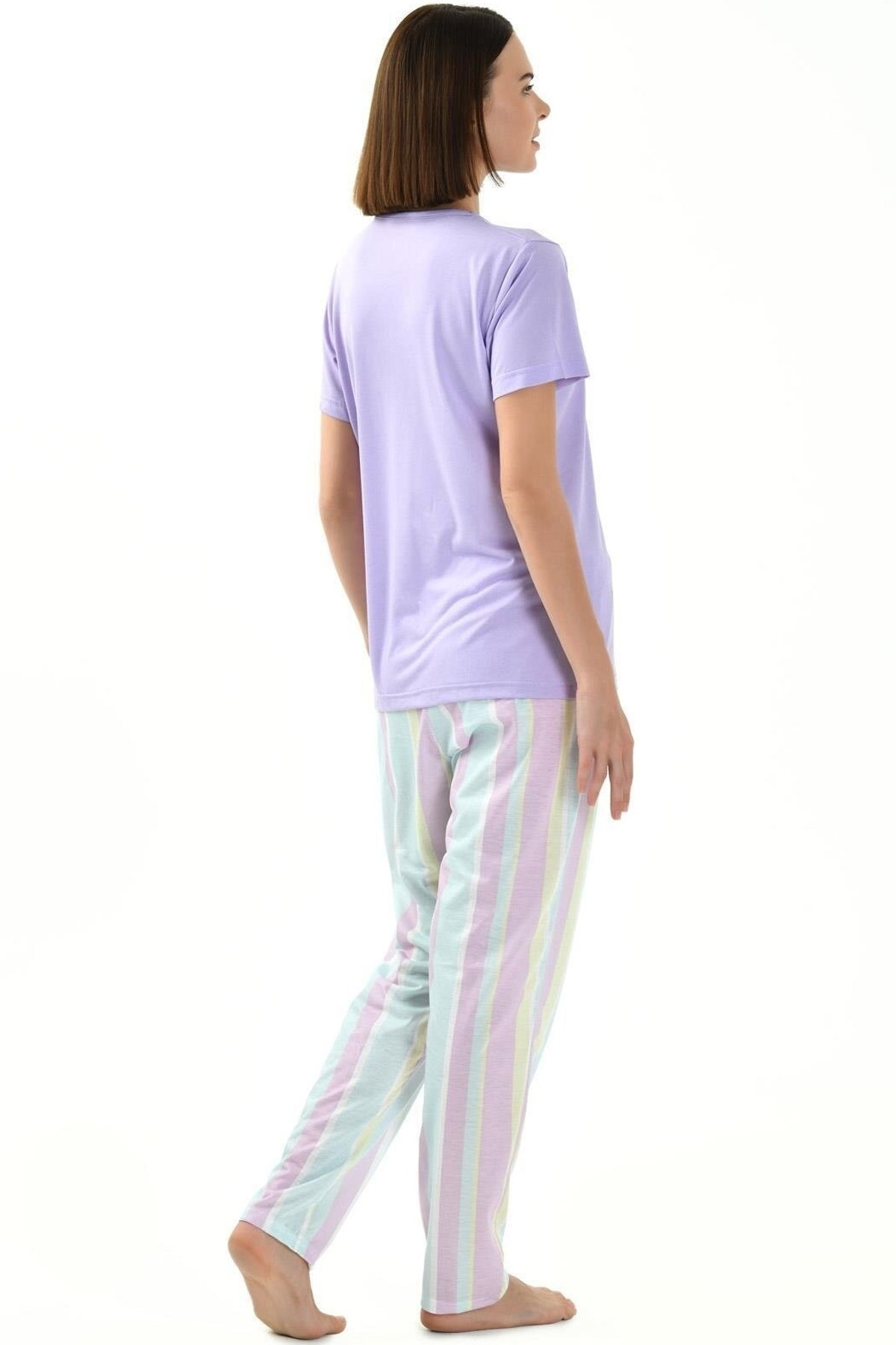 Yeni İnci Viskon Kısa Kollu Pijama Takımı Yeni İnci 1836 - Görsel 2