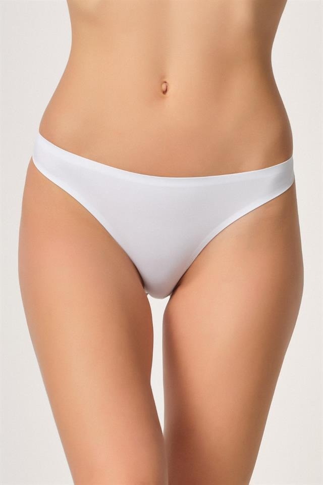 Yapıştırma Lazer Kesim String Külot Emay 2802 - Beyaz