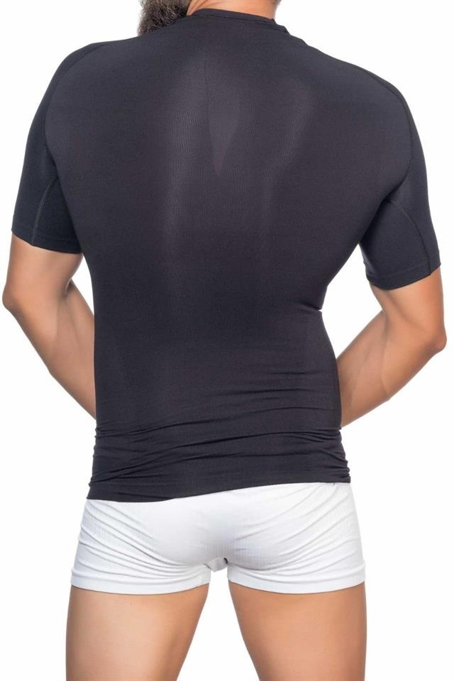 Yarım Kol Korse Atlet Polyamide Elastan Emay 1010 - Siyah