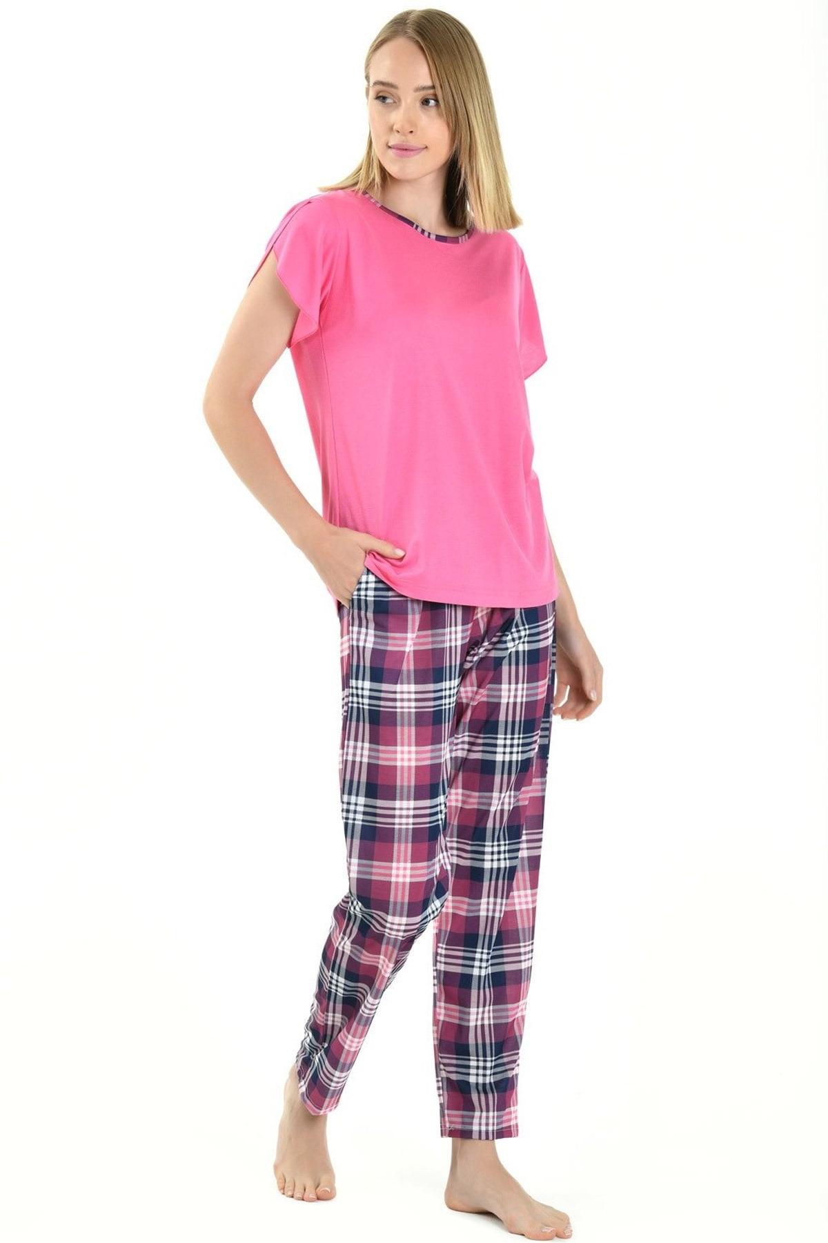 Yeni İnci Pamuklu Kısa Kollu Pijama Takımı Yeni İnci 1832