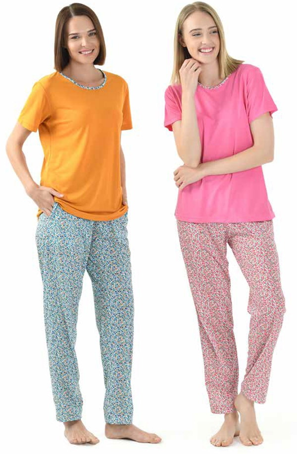 Yeni İnci Viskon Kısa Kollu Pijama Takımı Yeni İnci 1857 - Görsel 3