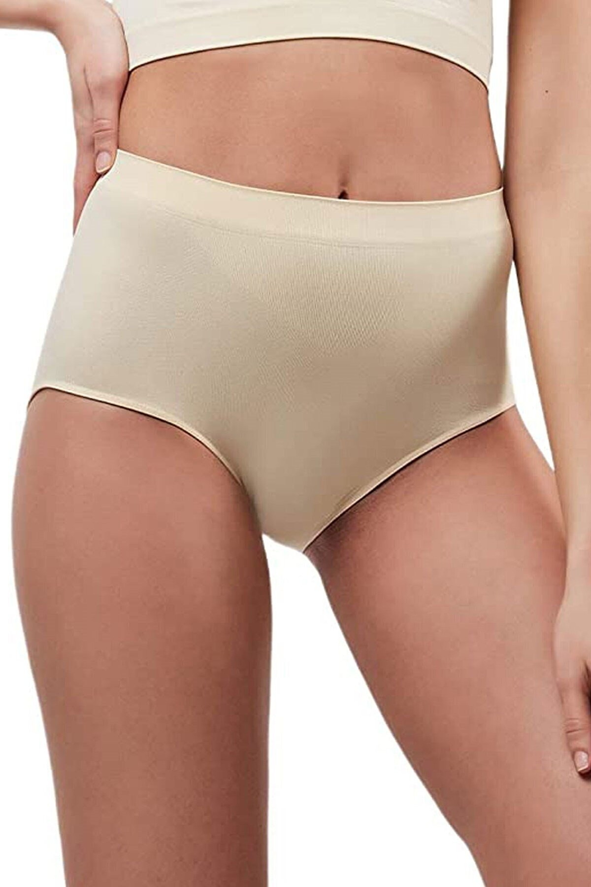 Dikişsiz Yüksek Bel Slip Külot Elite Life 811 - Ten