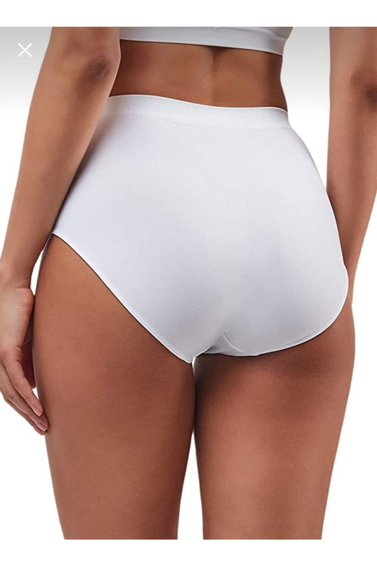 Dikişsiz Yüksek Bel Slip Külot Elite Life 811 - Beyaz