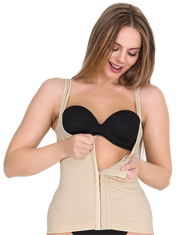 Agraflı Göğüs Altı Atlet Korse Siyah Form Time 6206