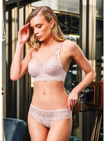 Dantelli Desteksiz Sütyen Takımı Büşra 201