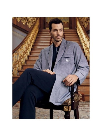 Ekru ve Pembe 5Li Pijama Robdöşambır Seti Perin 1095