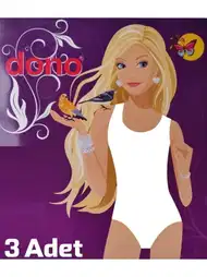 Kalın Askılı Pamuklu Body 3 Adet Dono 3320