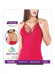 Çapraz Askılı Dantelli Pamuklu Kadın Atlet Defnem 5222