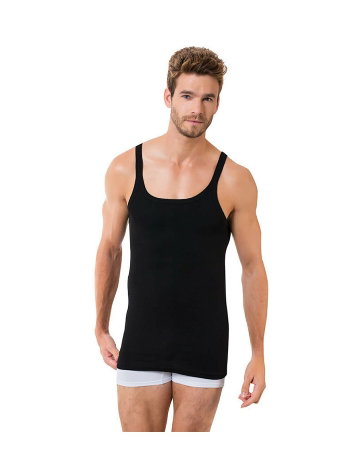 İnce Askılı Ribana Atlet Siyah Öztaş 1094