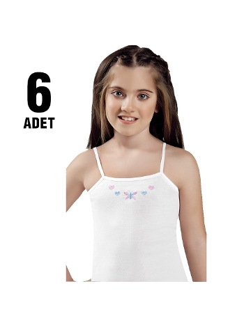 Pamuklu Geniş Askılı Kız Çocuk Atlet Güryıldız 27207