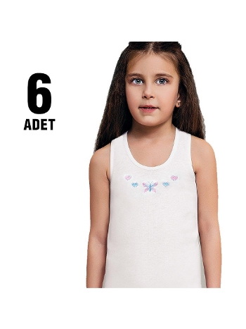 Pamuklu Geniş Askılı Kız Çocuk Atlet Güryıldız 27220