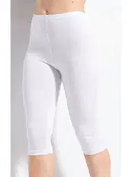 Yüksek Bel Esnek Kapri Tayt Pamuklu Kolcu 3020