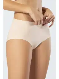 Pamuklu Yüksek Bel Slip Külot Esnek Dikiş Türen 911