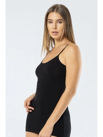 Likralı İnce Askılı Pamuklu Uzun Kadın Atlet Türen 915 - 2