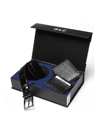 Sert Doku Somon Kemer Cüzdan Kartlık Seti G&C Collection 525