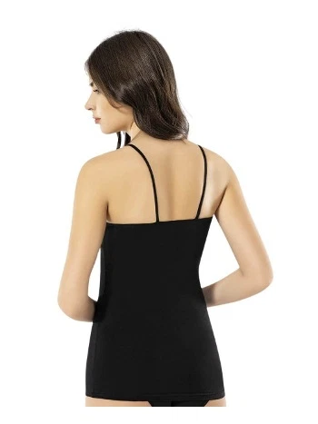 Dantelli İp Askılı Kadın Atlet Pamuklu Kota 6347 - 2